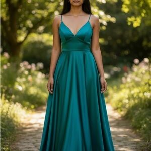 Elegant Green Evening Gown